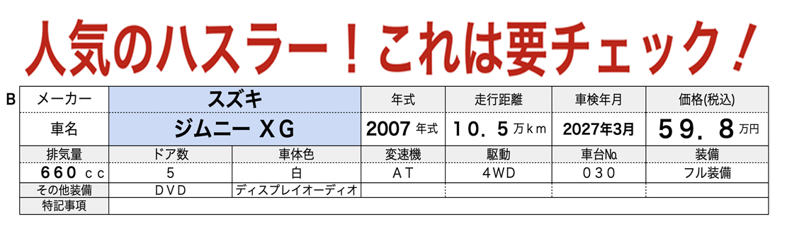 中古軽自動車が安い秋田市土崎のあすなろオートガーデンのおすすめ車